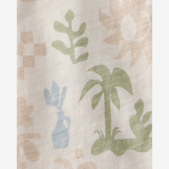 Conjunto curto infantil 2 peças estampado - Bege | Carter's