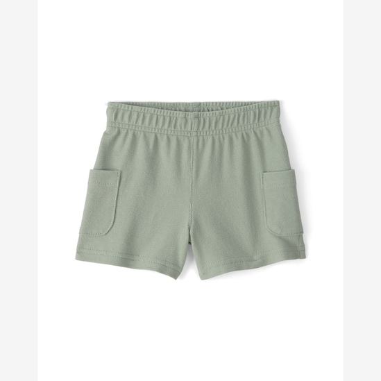 Conjunto curto infantil 2 peças texturizado e bordado - Verde | Carter's