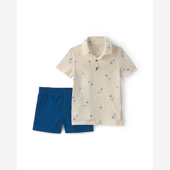 Conjunto curto infantil 2 peças estampado - Multicor | Carter's