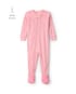 Macacão pijama bebê com pezinho estampado - Rosa | Carter's