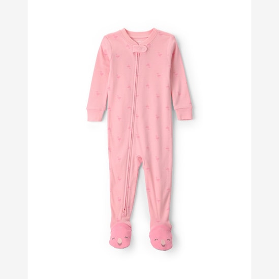 Macacão pijama infantil com pezinho estampado - Rosa | Carter's
