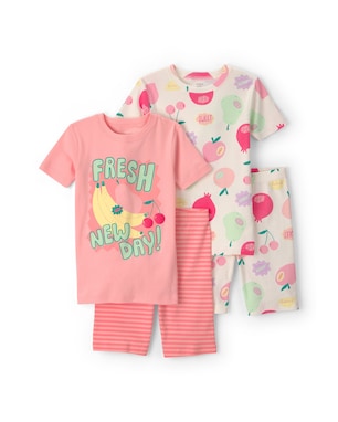 Pijama curto infantil 4 peças estampado - Multicor | Carter's