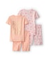 Pijama curto infantil 4 peças estampado - Rosa | Carter's