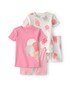 Pijama curto infantil 4 peças estampado - Multicor | Carter's