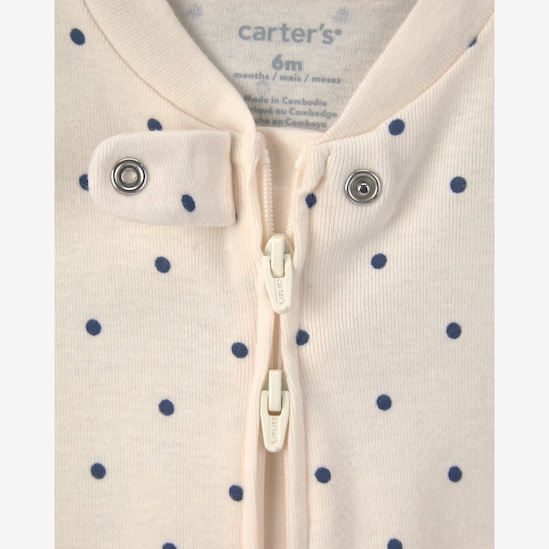 Kit macacão bebê 2 peças com pé estampado - Multicor | Carter's