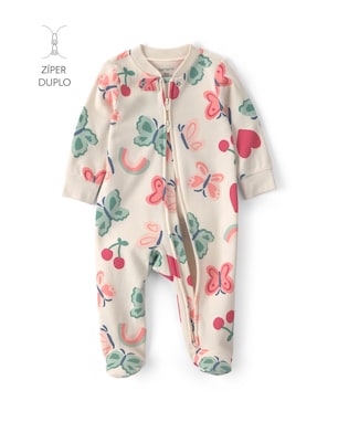 Macacão bebê com pé estampado - Multicor | Carter's