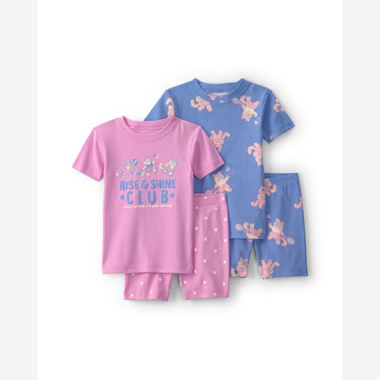 Pijama curto infantil 4 peças estampado - Multicor | Carter's