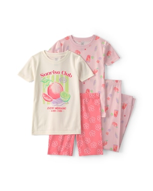 Pijama infantil 4 peças estampado - Multicor | Carter’s