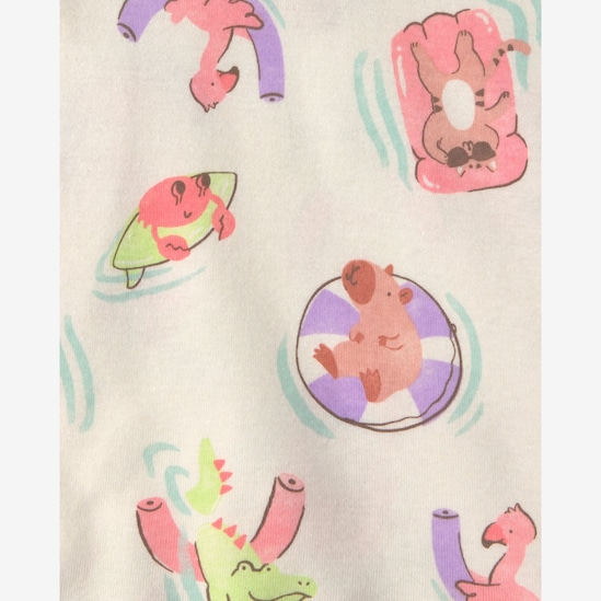 Pijama infantil 4 peças estampado - Multicor | Carter’s