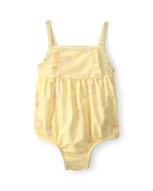 Maiô Carter's bebê menina concha UV 50+ - Amarelo Claro
