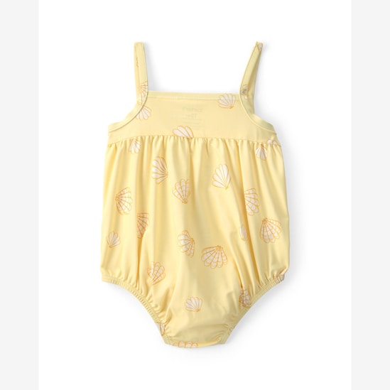 Maiô Carter's bebê menina concha UV 50+ - Amarelo Claro
