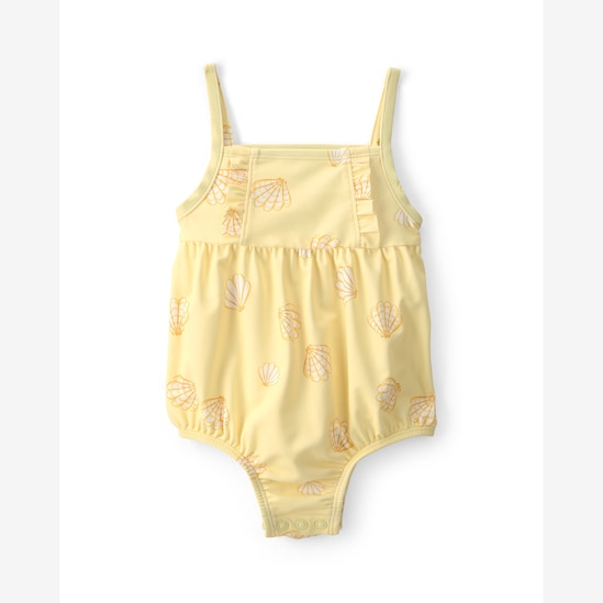 Maiô Carter's bebê menina concha UV 50+ - Amarelo Claro