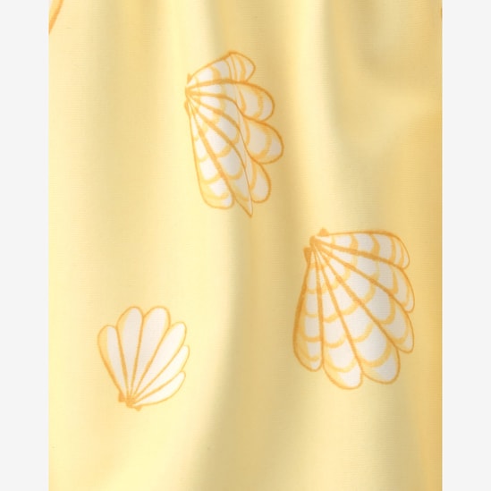 Maiô Carter's bebê menina concha UV 50+ - Amarelo Claro