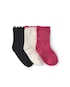 Kit meia Carter's infantil menina em algodão 3 pares - Multicor