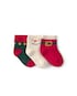 Kit meia Carter's bebê menino Natal 3 pares - Multicor