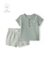 Conjunto curto bebê 2 peças xadrez - Verde | Carter’s