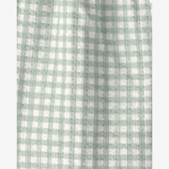 Conjunto curto bebê 2 peças xadrez - Verde | Carter’s