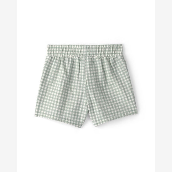 Conjunto curto bebê 2 peças xadrez - Verde | Carter’s