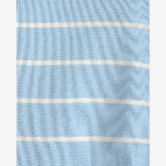 Pijama macacão bebê com pé listrado - Azul | Carter’s