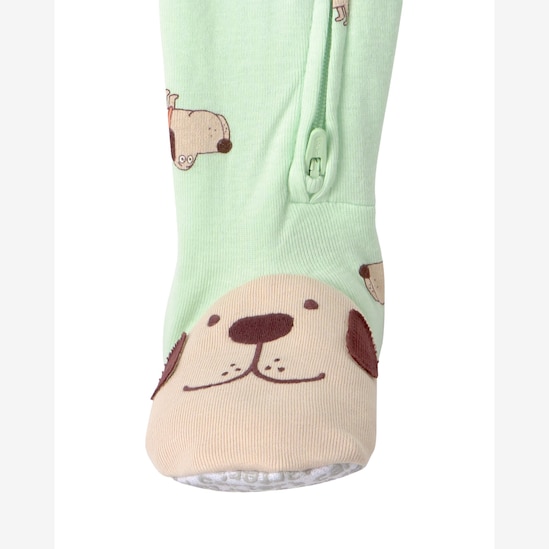 Pijama macacão bebê com pé estampado - Verde | Carter’s