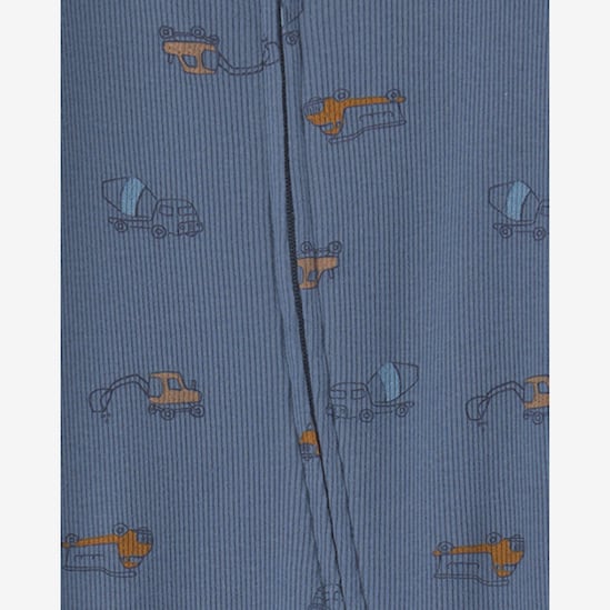 Macacão bebê com pé estampado - Azul | Carter’s