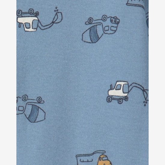 Kit macacão bebê 2 peças com pé estampado - Azul | Carter’s