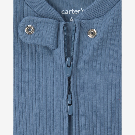 Kit macacão bebê 2 peças com pé estampado - Multicor | Carter’s