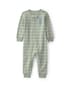 Macacão pijama bebê listrado com bordado - Verde | Carter's