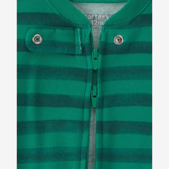 Macacão pijama Carter's com pezinho bebê menino em algodão Natal - Verde