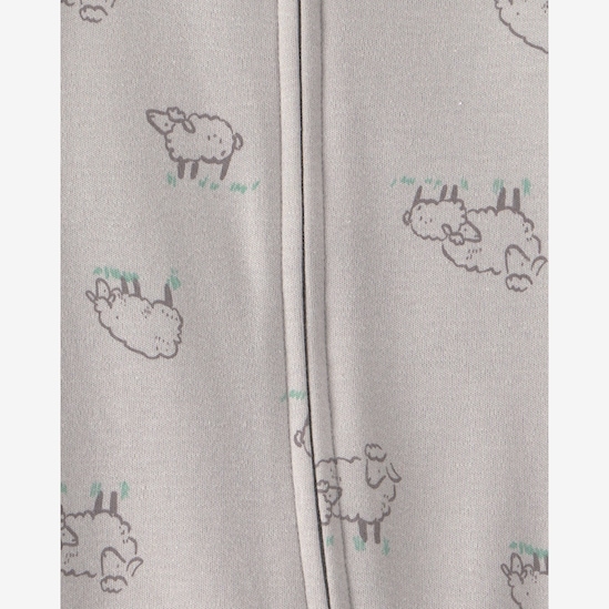Macacão bebê estampado com pézinho - Cinza | Carter's