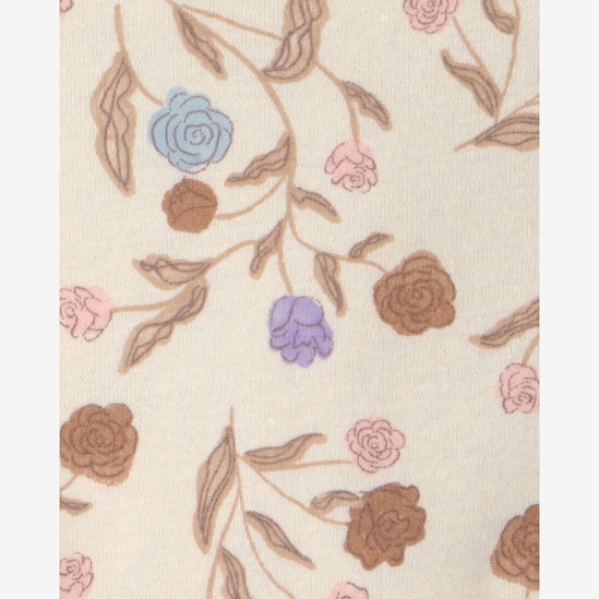 Conjunto curto bebê 3 peças texturizado e floral - Multicor | Carter's