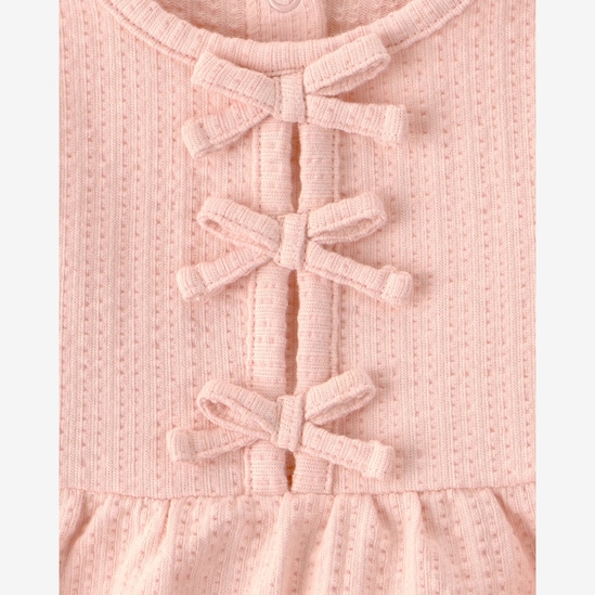 Conjunto curto bebê 3 peças texturizado e floral - Multicor | Carter's
