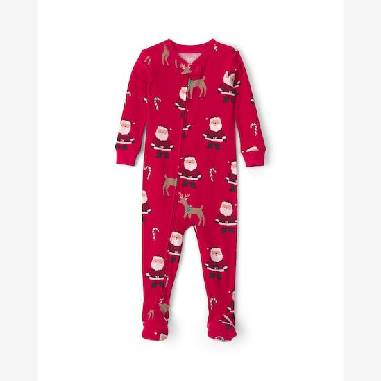 Macacão pijama bebê natalino com pé - Vermelho | Carter's