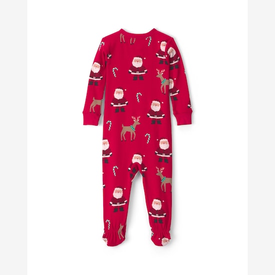 Macacão pijama bebê natalino com pé - Vermelho | Carter's