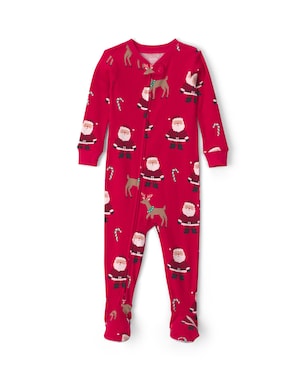 Macacão pijama bebê natalino com pé - Vermelho | Carter's