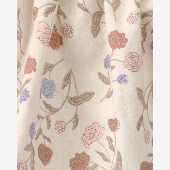 Conjunto curto bebê 3 peças floral faixa de cabelo - Multicor | Carter's
