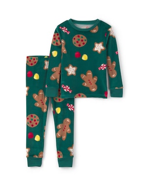 Pijama Carter's bebê menino em plush Natal 2 peças - Verde Escuro