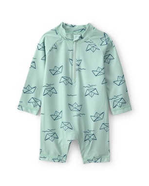 Macaquinho de praia bebê estampado - Verde | Carter's