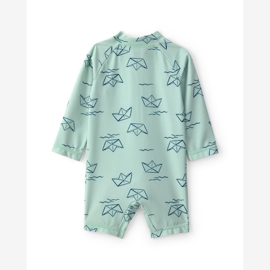 Macaquinho de praia bebê estampado - Verde | Carter's