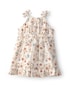 Vestido bebê evasê estampa floral com babados - Bege | Carter's
