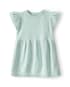Vestido bebê em tricot texturizado com calcinha - Verde | Carter's