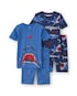 Pijama curto infantil 4 peças estampado - Azul | Carter's