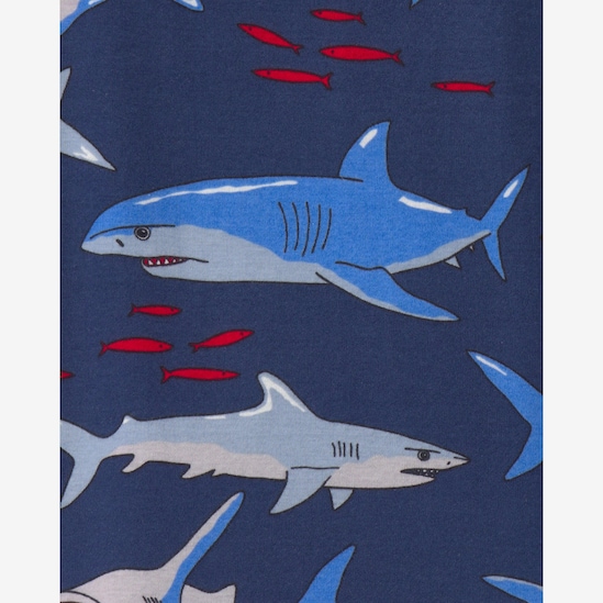 Pijama curto infantil 4 peças estampado - Azul | Carter's