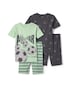 Pijama curto infantil 4 peças estampado - Multicor | Carter's
