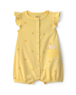 Macaquinho bebê floral - Amarelo | Carter's