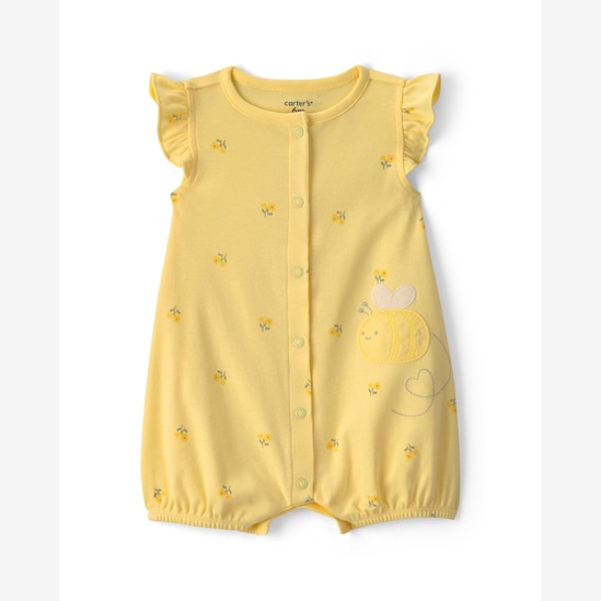Macaquinho bebê floral - Amarelo | Carter's