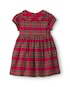 Vestido Carter's com calcinha bebê menina em algodão xadrez Natal - Multicor