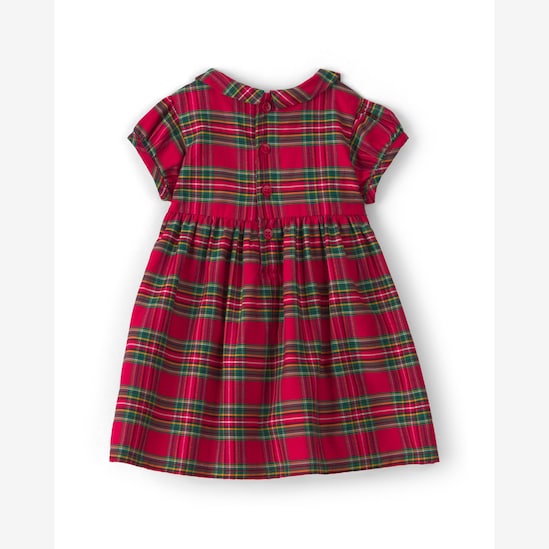 Vestido Carter's com calcinha bebê menina em algodão xadrez Natal - Multicor