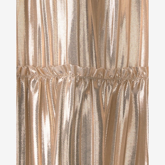 Vestido Carter's com calcinha bebê menina metalizado natal - Dourado