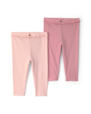 Kit calça bebê 2 peças com babado - Multicor | Carter's